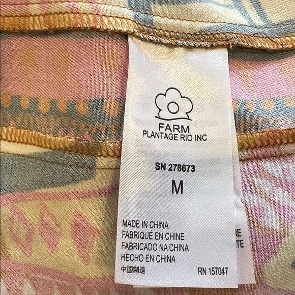 Farm Rio Cool Tropical Button Down Maxi Skirt Size Medium - Picture 13 of 15